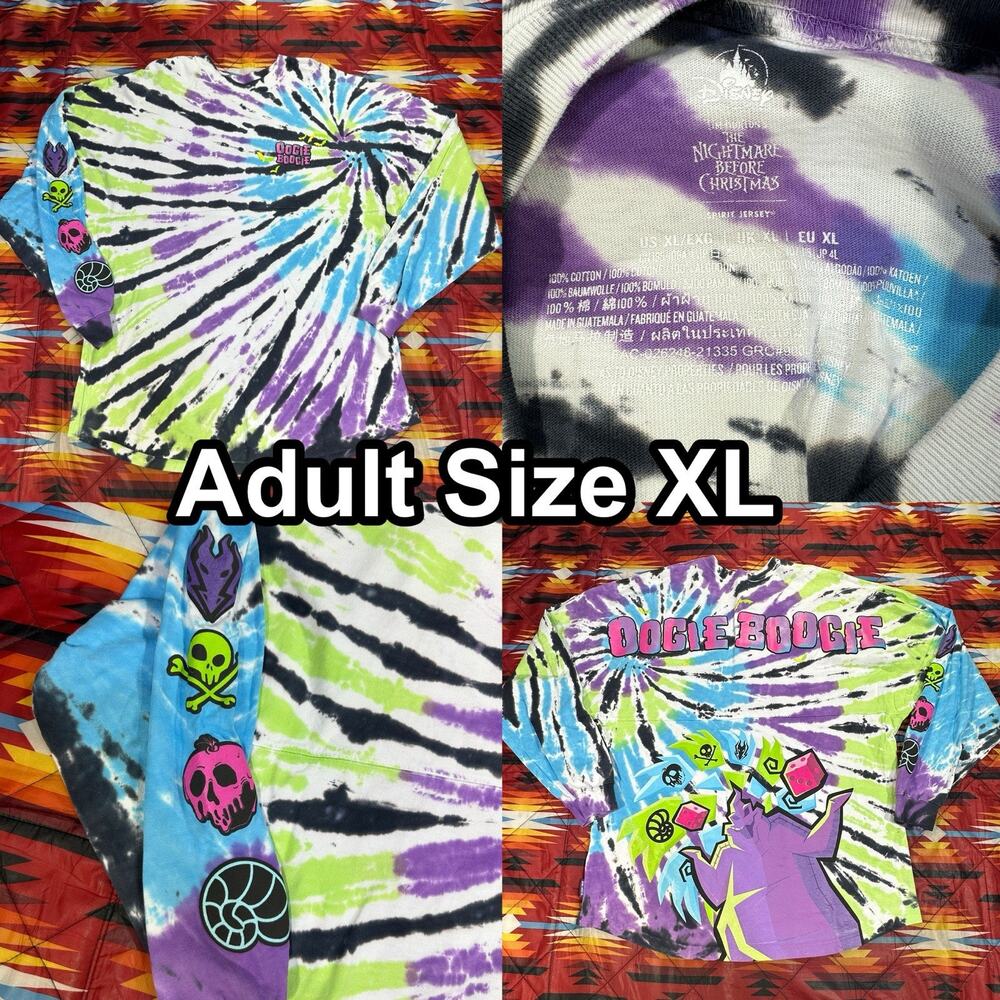 Disney The Nightmare Before Christmas Oogie Boogie Bash Tie-Dye Spirit Jersey XL